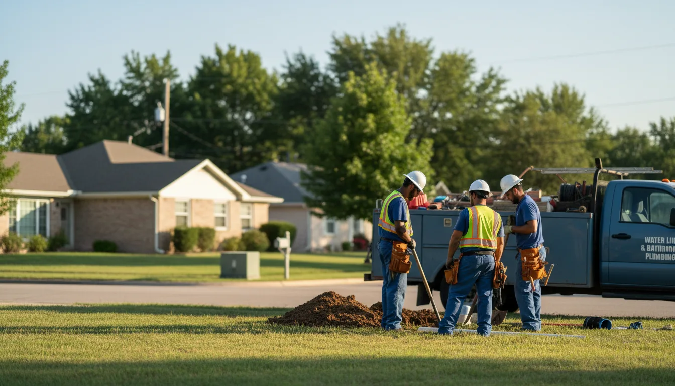 Residential water line and bathroom plumbing service in Pursglove, WV